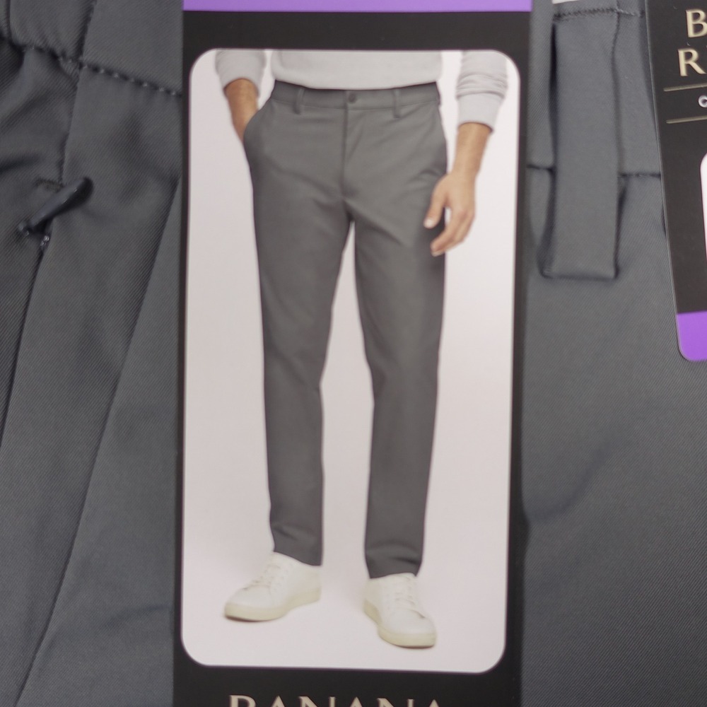 Banana Republic Mens Commuter Flex Pant 30x30 Athletic Fit Tan Gray 2 Pack NWT - Picture 8 of 11